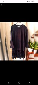Korean branded warm velvet flapper dress