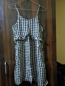 Checkered Ruffle Dress