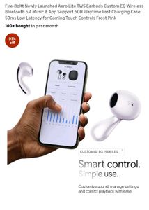Fireboltt's Aero lite TWS Earbuds - Frost pink