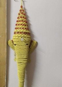 Handmade Macrame Ganesha Wall Hanging