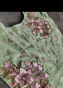 Green Embroidered Anarkali Dress