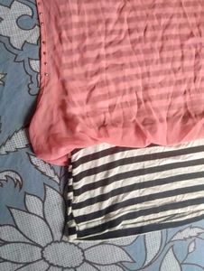Calvin Klein Striped Layered Top