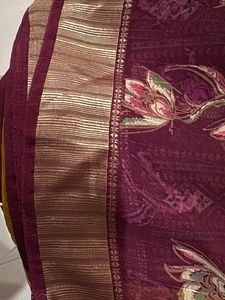 Elegant Floral Print Saree