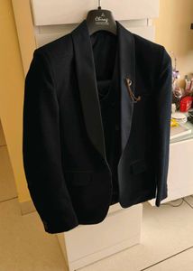 3-piece rich navy blue suit for dashing young boy