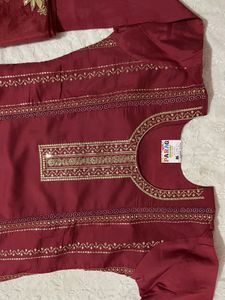 Desi Embroidered sequence, Lotus Kurti set