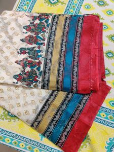 Cotton Tissue Saree Barat Work