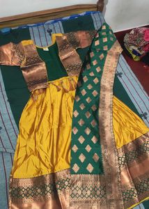 Party Wear silk Gown customised