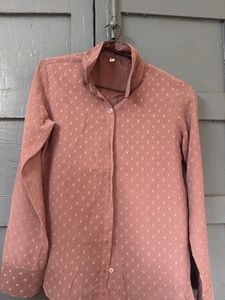 Dusty Rose Button-Down Shirt