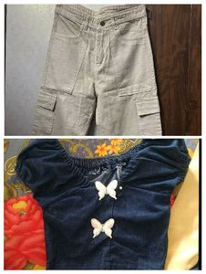 Cute Butterfly Crop Top & Cargo Pants