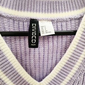 Lavender V-Neck Sweater Vest