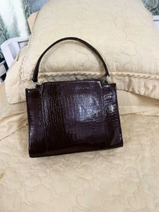 Chic Croc Embossed Handbag
