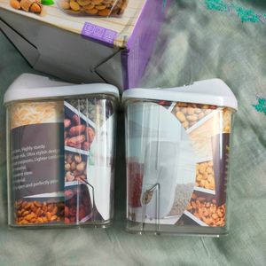 2 Pc Containers To Store Grains 750ml×2