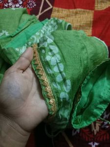Green saree with blouse