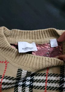 Burberry Plaid Pattern Sweater