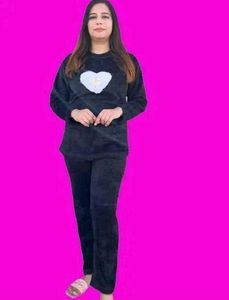 Cute Heart Print Lounge Set
