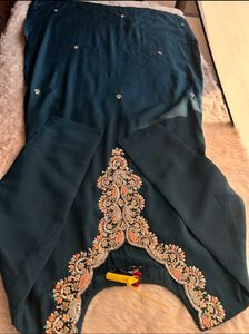 Embroidered Teal Kurta and dupatta