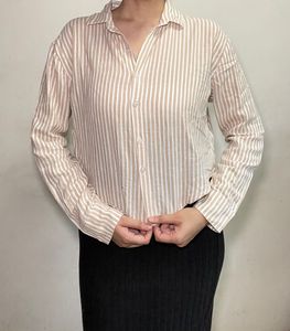 Chic Striped Button-Up Shirt