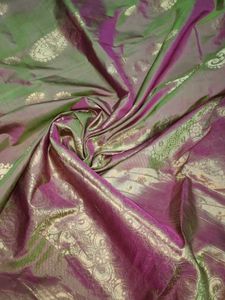 Green &amp; Pink Pure Kanchi Pattu Saree 💚💝