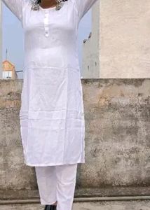 White Kurta Set