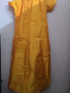 Vibrant Yellow Silk Kurta