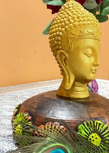 Golden Buddha Head Statue For Decoration