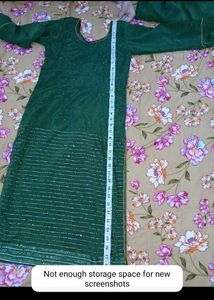 Elegant Green &amp; Orange Kurta Set