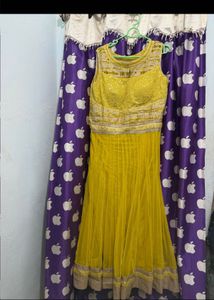 Yellow Sequinned Lehenga Choli Set
