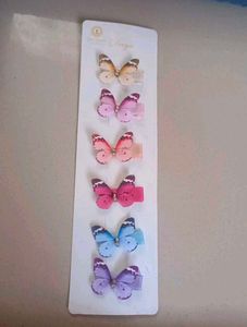 Set of 6 Butterfly Hair Clips