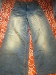 Wide Leg Denim Jeans