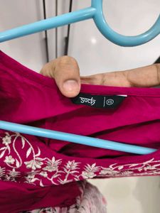 Soch Vibrant Pink Embroidered Kurta