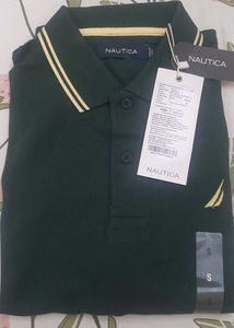 NEW WITH TAG Nautica Men's Green Polo T-Shirt