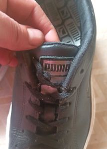 Puma Black Leather Sneakers