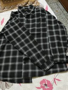Classic Black & White Plaid Shirt