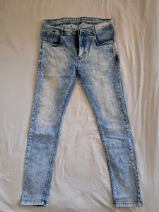 Men's Acid Wash Skinny Jeans