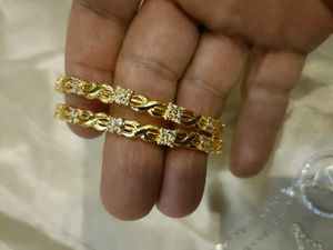24kt Real Gold Plated CZ Bangles