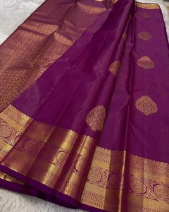 Elegant Magenta Kanjeevaram Silk Saree