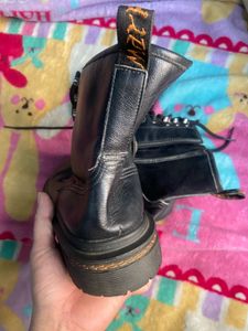 Black Leather Lace-Up &amp; Zip Boots