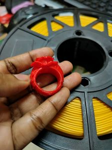Unique Red Rose Ring