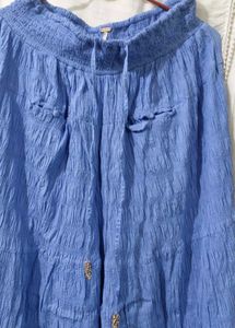 Blue Maxi Skirt palazzo with Pockets
