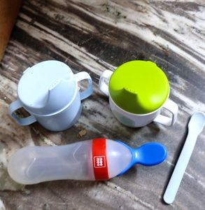IKEA Feeding Essential, sippers And Feeding Spoon and meemee Food Loaded Feeding Spoon