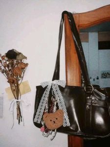 Stylish Tote Bag with Lace Accent