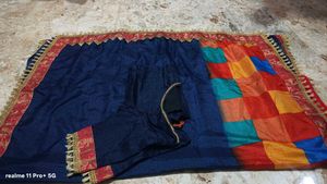saree with Tassel Border