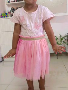 Girl's Pink Butterfly Tulle Dress