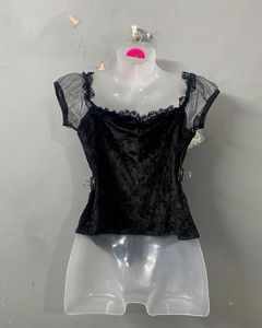Red &amp; Black Lace Corset Top
