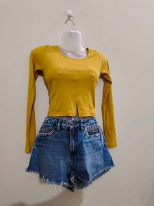 Stretchable Round Neck  Full Sleeve Tops