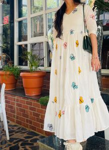 Cute Butterfly Print Maxi Dress