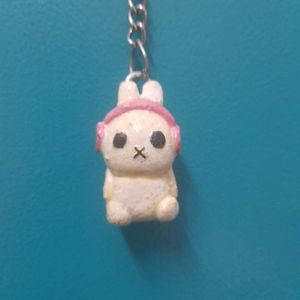 Miffy With Headphone Keychain