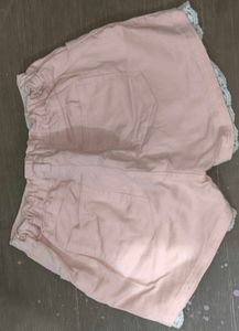 Blush Pink Aesthetic Lace Shorts 🩳🩷