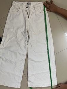 Off White Wide Leg Jeans