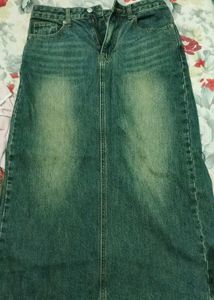 Classic Denim Maxi Skirt